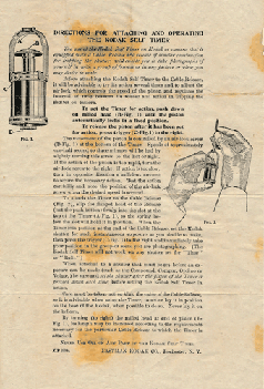 Kodak Self Timer, Instructions