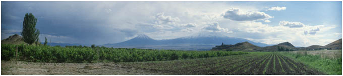 Khor Virap Monastery in Armenia at the foot of Mount Arara