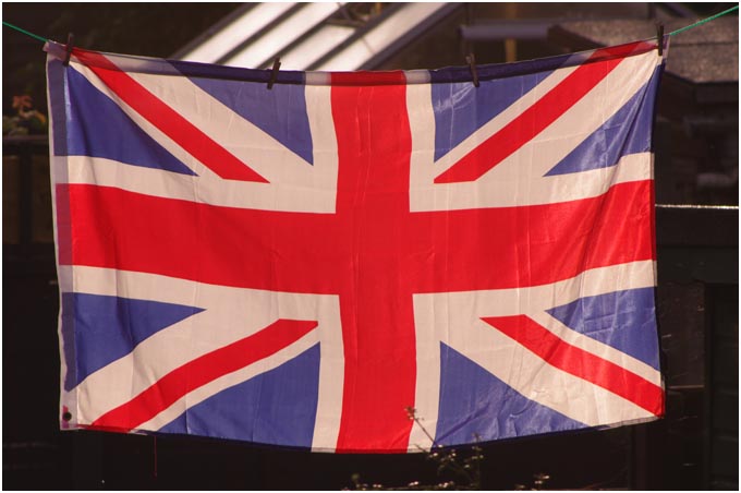 Union jack at half mast