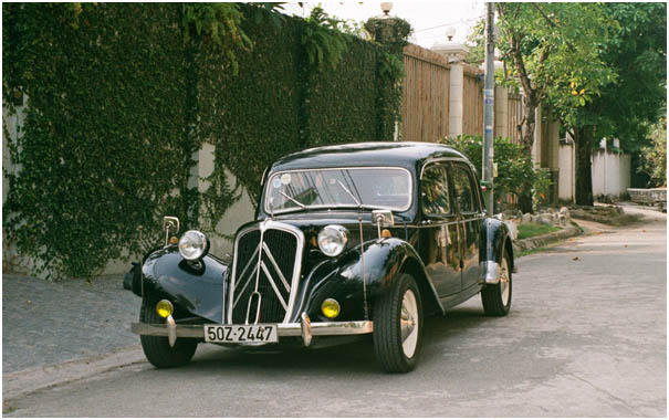 Citroen Traction car, in Saigon